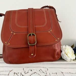 Levenger Smooth Genuine Leather Messenger Style Bag
